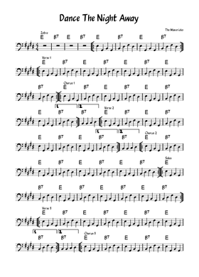 Free Dance The Night Away by The Mavericks sheet music | Download