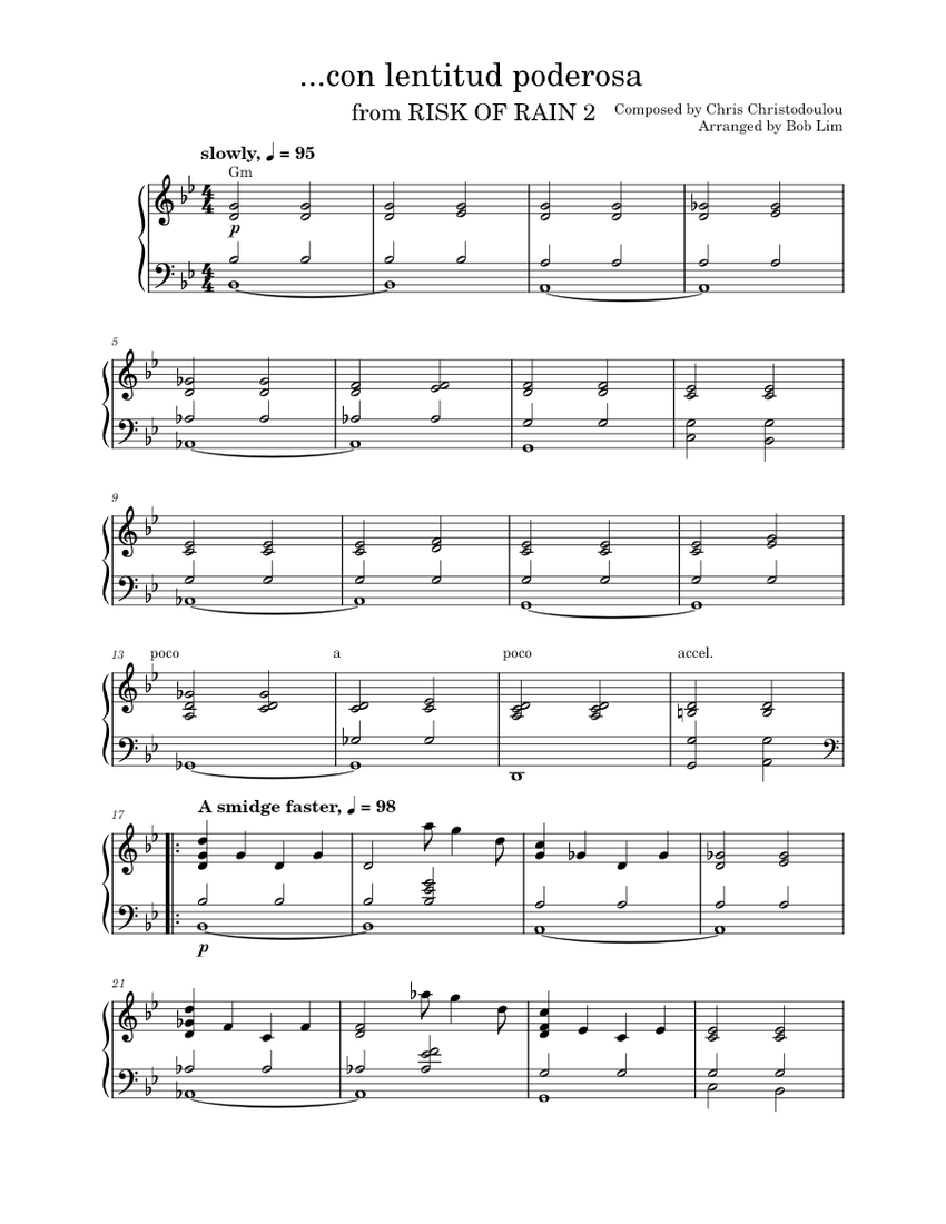 ...con lentitud poderosa Arrangement for solo piano but i dont know