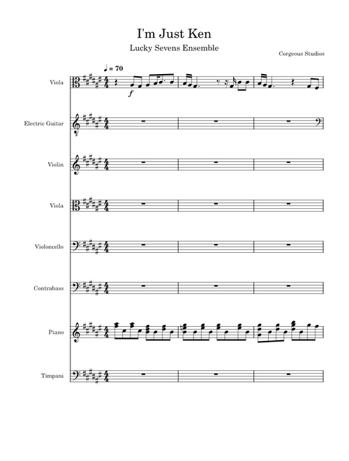 I'm Just Ken – Ryan Gosling (Barbie Movie Soundtrack Octet)