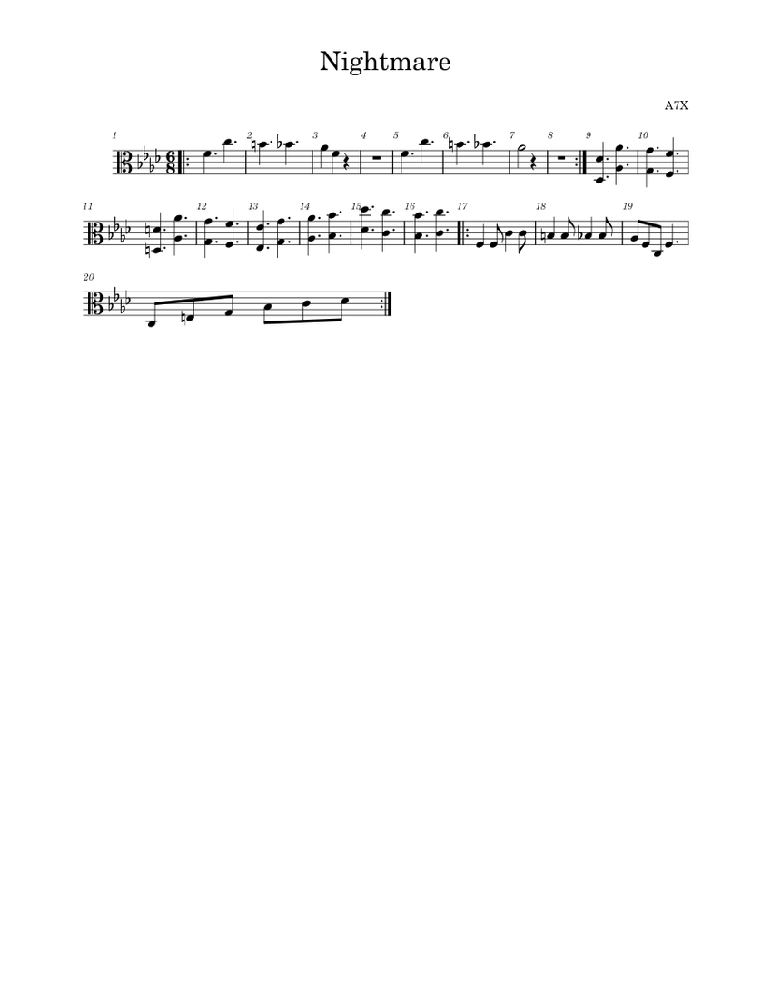 Play Official version of Paradigm sheet music by Avenged