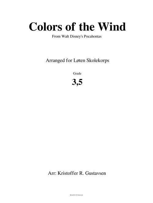 Colors Of The Wind