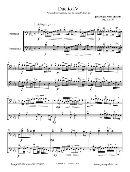 Play Official version of Duetto Op. 2 No. 4 Sheet Music by