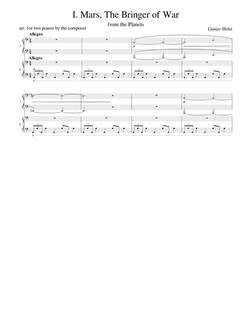 I. Mars, The Bringer of War - Gustav Holst
