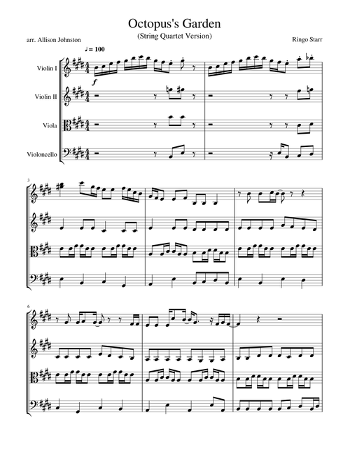 Octopus's Garden - The Beatles for String Quartet