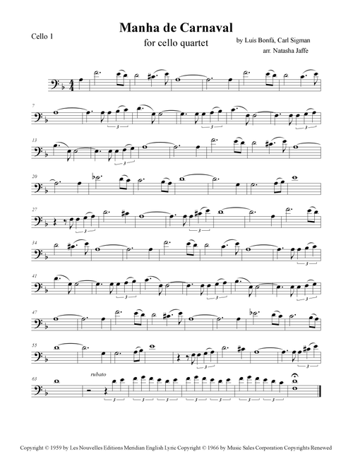 A Day In The Life Of A Fool (manha De Carnaval) (Arr. Natasha Jaffe) - Luiz Bonfa (String Quartet)
