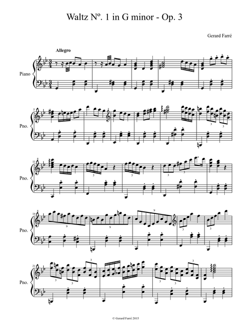 Waltz No. 1 in G minor - Op. 3 (New performance)