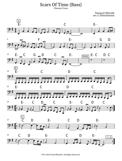Scars Of Time (Arr. Christoph Fleischmann) - Oblivion - The Culture Clash Ensemble (Lead Sheet - Fake Book)