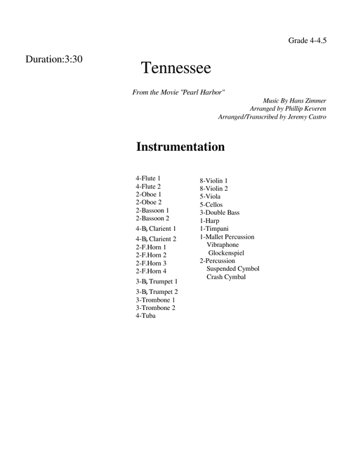 Tennessee, From the Movie " Pearl Harbor"