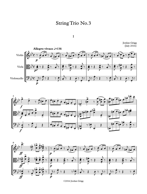 String Trio No. 3 - Jordan Grigg (String Ensemble)