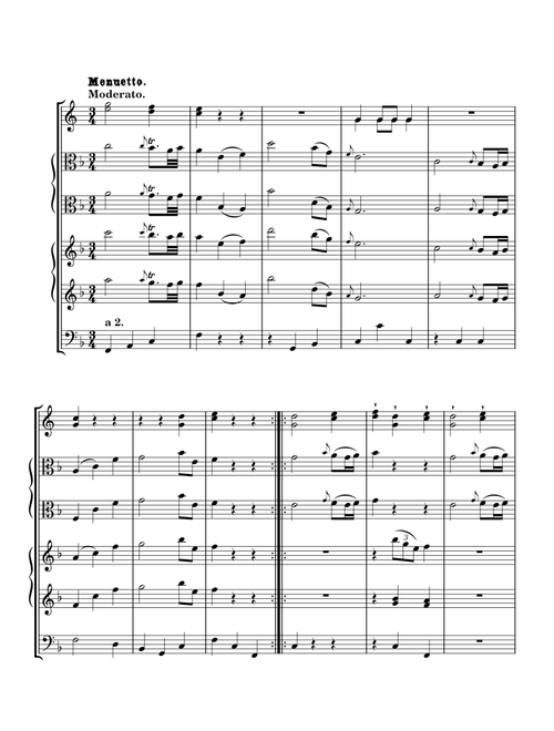 Franz Joseph Haydn — Divertimento in F major, Hob.II:16 – II. Menuetto moderato