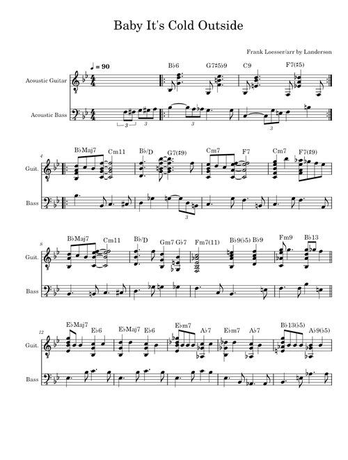 Baby Its Cold Outside – Frank Loesser