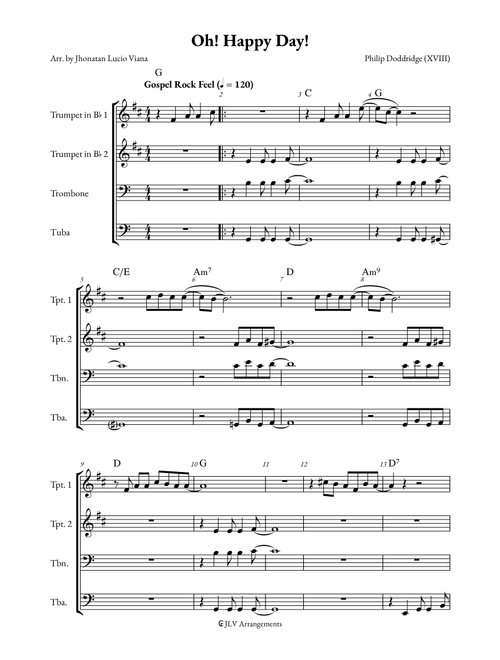 Oh, Happy Day (Arr. Jhonatan Lucio Viana) - Religious (Brass Ensemble)