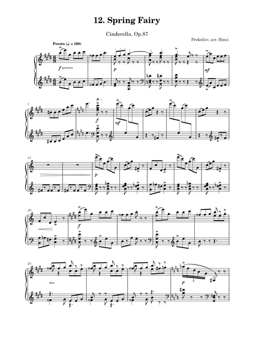 Prokofiev - Cinderella Op.87, 12. Spring Fairy (solo)