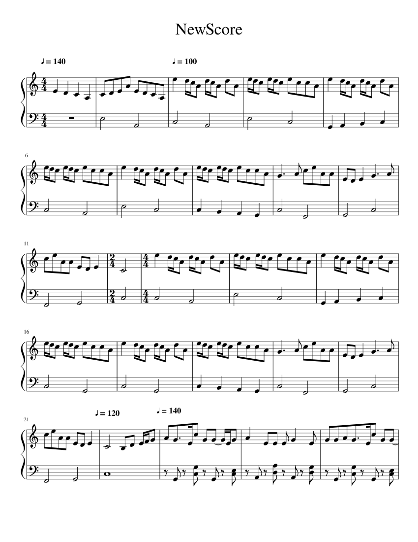 Piano Song Sheet music for Piano (Solo) Easy | Musescore.com