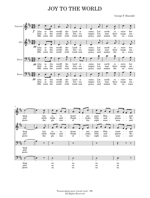 Joy to the world – Misc Christmas joy to the world Soprano