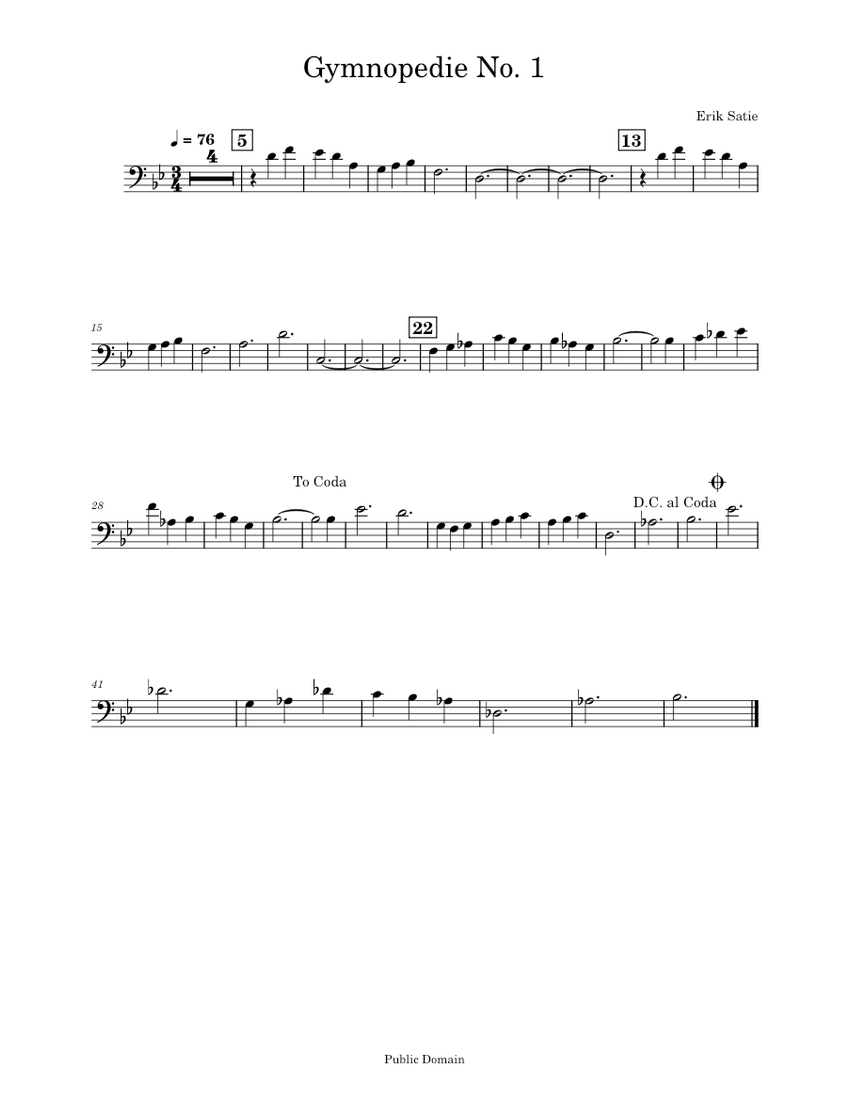 Gymnopédie No.1 – Erik Satie Gymnopedie_No._1 Sheet Music for