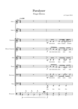 Paralyzer (Finger Eleven) [Drums] Sheet Music for Drum group (Solo ...