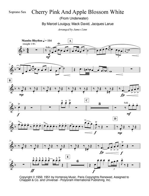 Cherry Pink And Apple Blossom White (Arr. James Linn) - Alan Dale (Woodwind Ensemble)