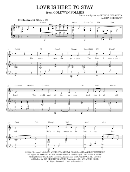 score (Piano Vocal)