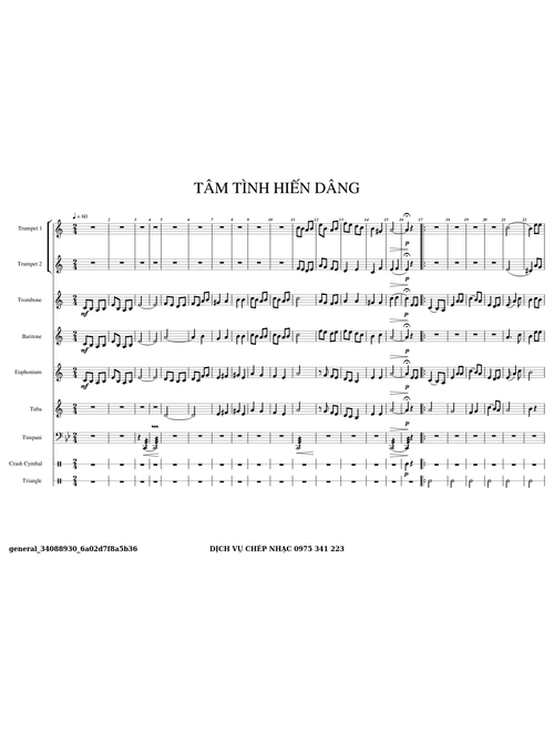 TÂM TÌNH DÂNG HIẾN – unknown composer