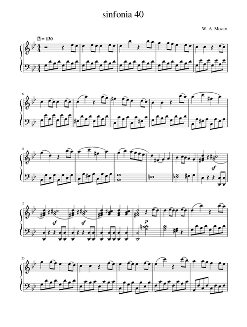 Sinfonía N° 40 – Wolfgang Amadeus Mozart sinfonia 40 Mozart