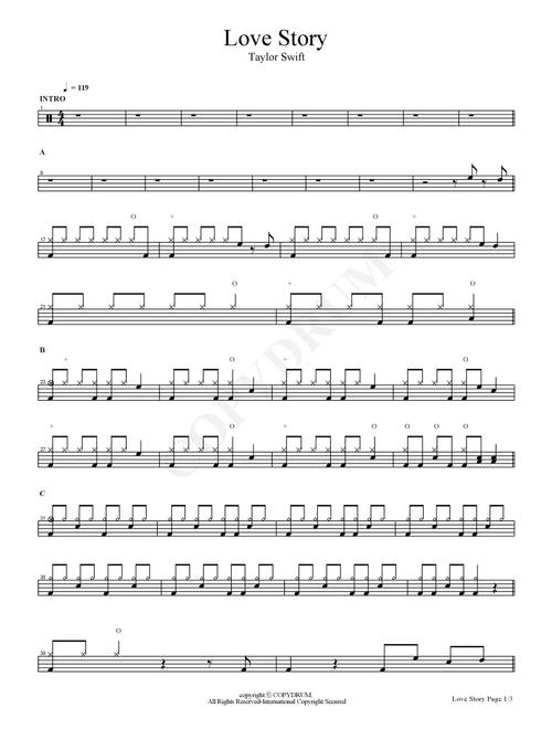 Love Story (Arr. COPYDRUM) - Taylor Swift (Drums)