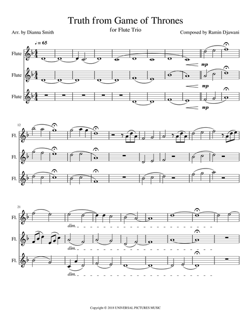 Truth (Arr. Dianna Smith) - Ramin Djawadi (Woodwind Ensemble)