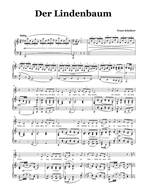 Der Lindenbaum – Franz Schubert