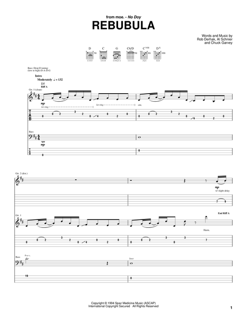 Rebubula - moe (Guitar Tab)