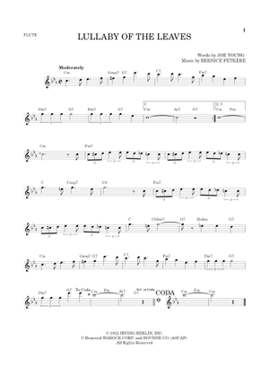 Play Official version of Lullaby Of The Leaves Sheet Music by Joe