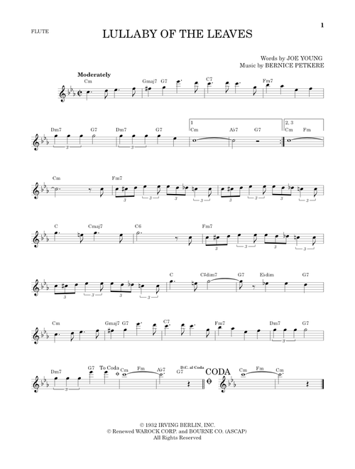 Lullaby Of The Leaves - Joe Young (Flute Solo)