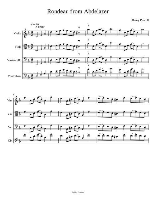Rondeau from Abdelazer by Henry Purcell