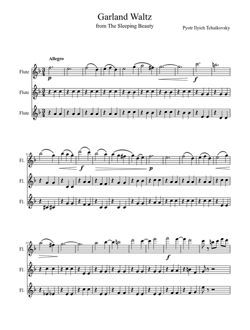 Garland Waltz - Flute trio