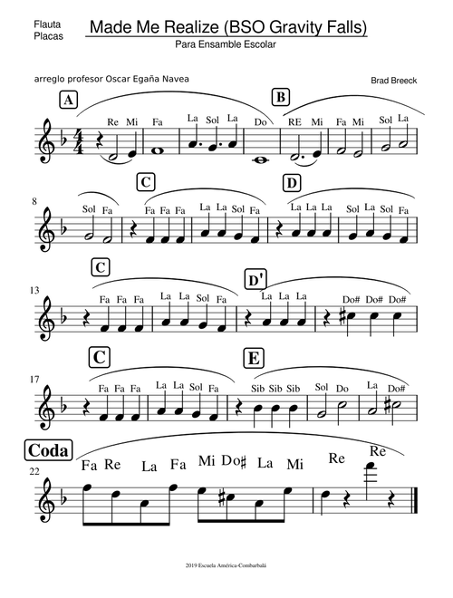 Made me Realize BSO Gravity Falls  notas