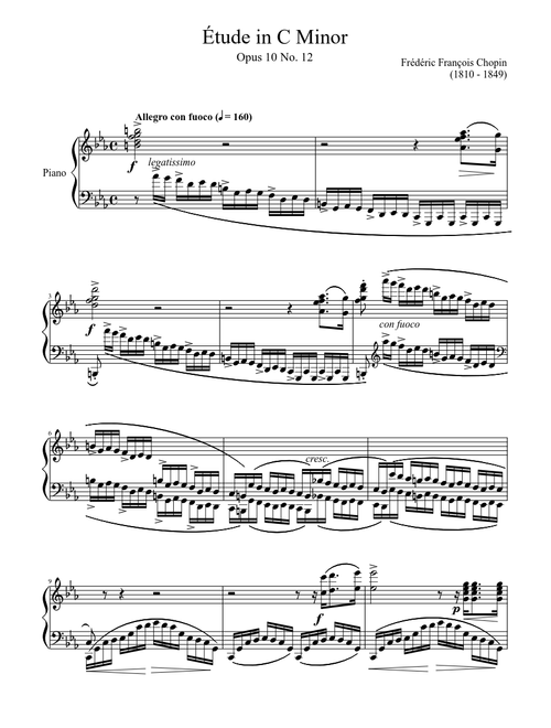 Étude Opus 10 No. 12 in C Minor