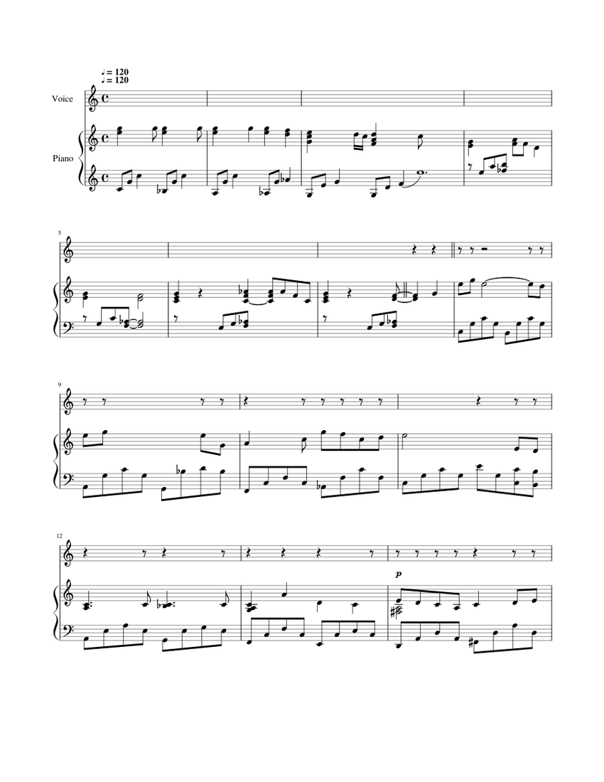 Pvg Score 54e0ded073e50093e98b2f798ee7638da79e1160 Sheet Music for Piano, Voice ...