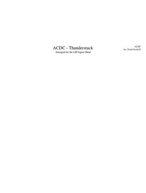 ACDC -Thunderstruck for Marching Band