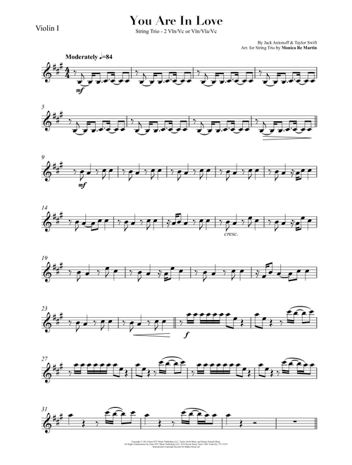 You Are In Love (Arr. Monica Re Martin) - Taylor Swift (String Ensemble)