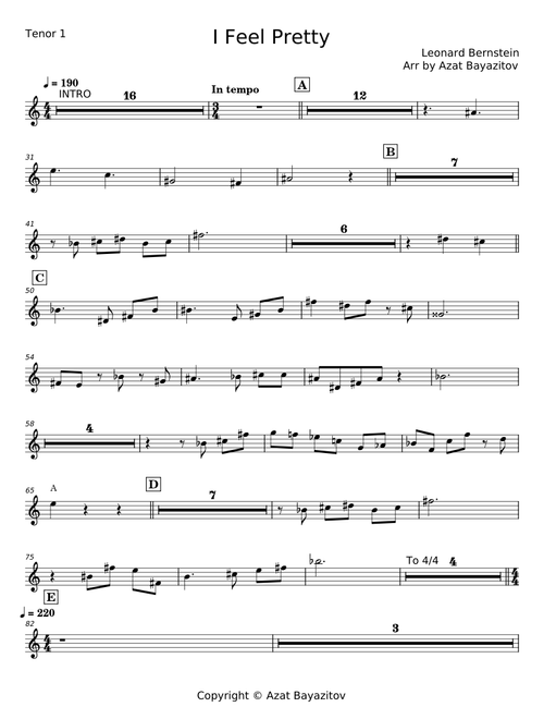 I feel pretty - Leonard Bernstein