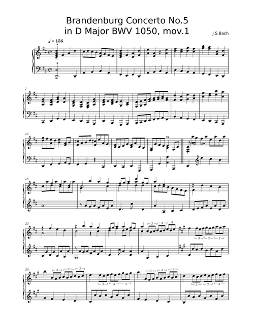 Brandenburg Concerto No.5 in D major BWV 1050, mov.1 – Johann Sebastian Bach