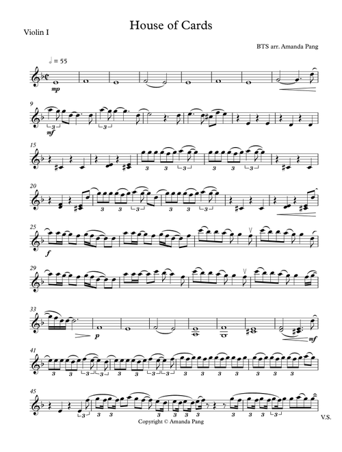 Outro: House Of Cards (Arr. Amanda Pang) - BTS (String Quartet)