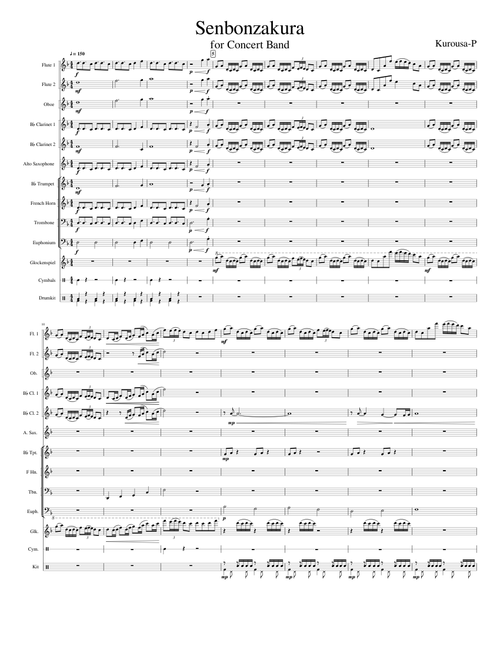 Senbonzakura for Concert Band