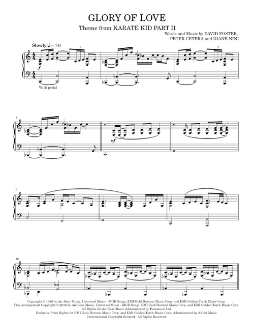 Glory of love - Peter Cetera (Piano Solo)