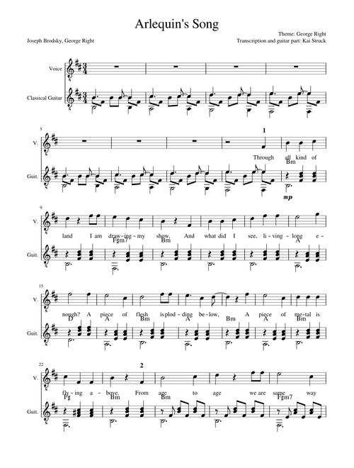 Arlekin's Song (Guitar version)