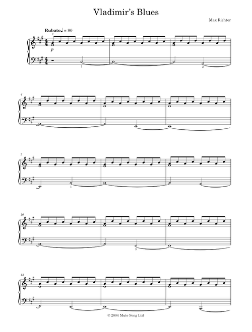 Vladimir's Blues - Max Richter (Solo)