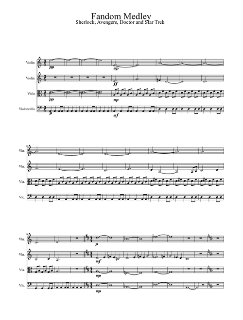 Fandom Medley (Themes from Sherlock, Star Trek, the Avengers and Doctor Who)