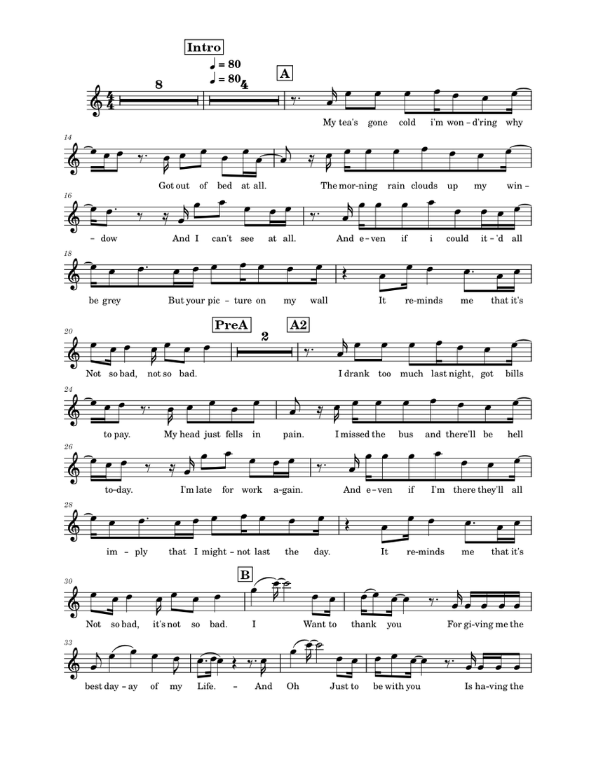 Thank you – Dido Original Vocals Sheet Music for Harmonica (Solo