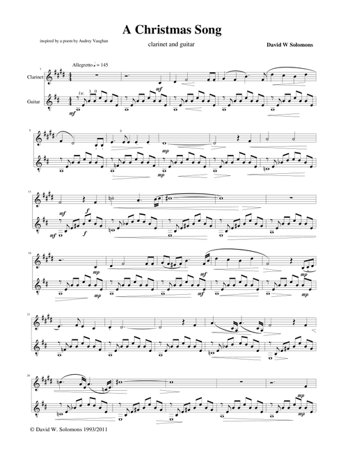 Christmas Song (clarinet and guitar) - Duo TiPet (Instrumental Duet)