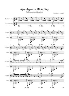 apocalypse cigarettes after sex piano sheet music Free Apocalypse by Cigarettes After Sex sheet music