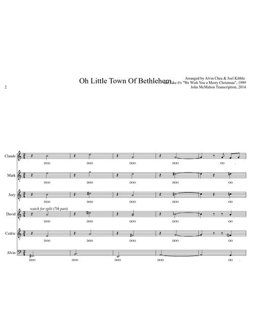 Take 6's Oh Little Town Of Bethlehem